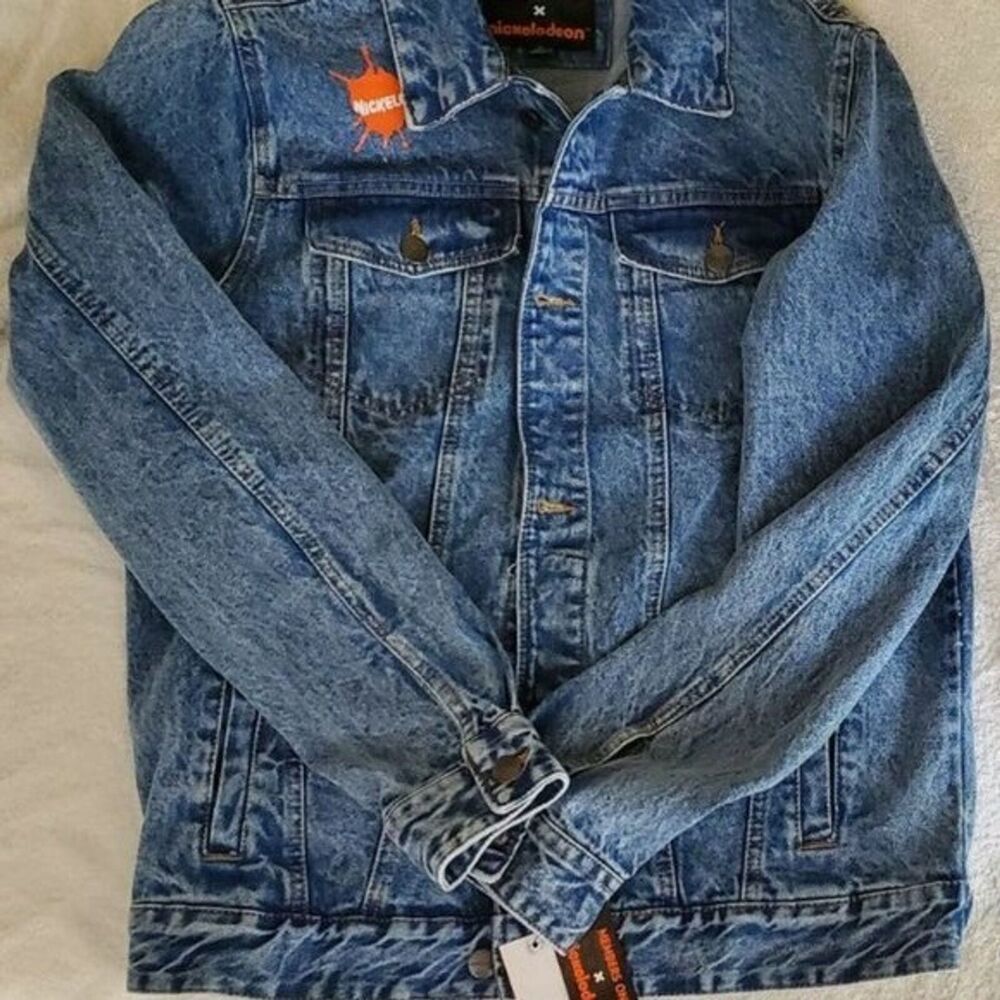 Members Only x Nickelodeon collaboration classic acid-wash denim jacket